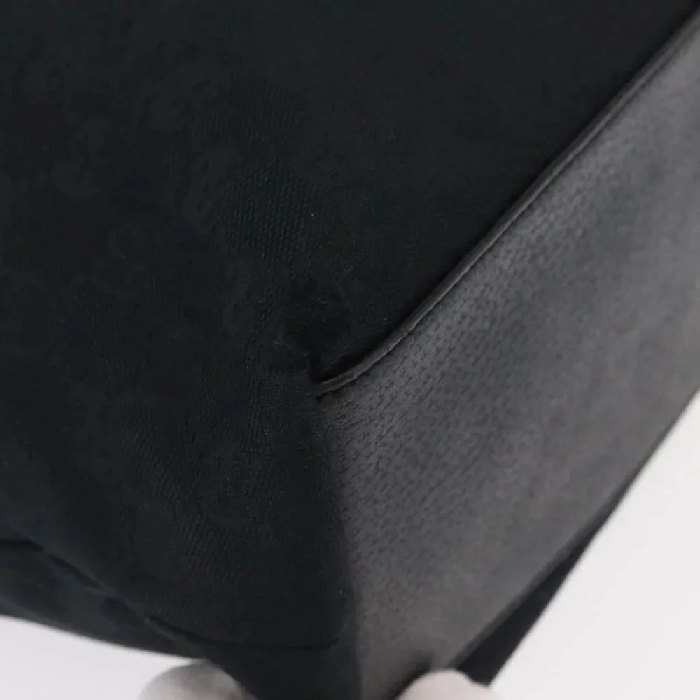 GUCCI GG Canvas Tote Bag Black Gold 153009 Auth 156794 - Picture 14 of 16